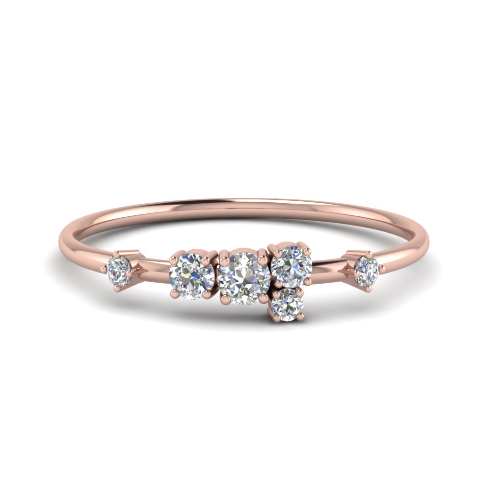 Asymmetric Blossom Engagement Ring With Pear Cut Diamonds 
