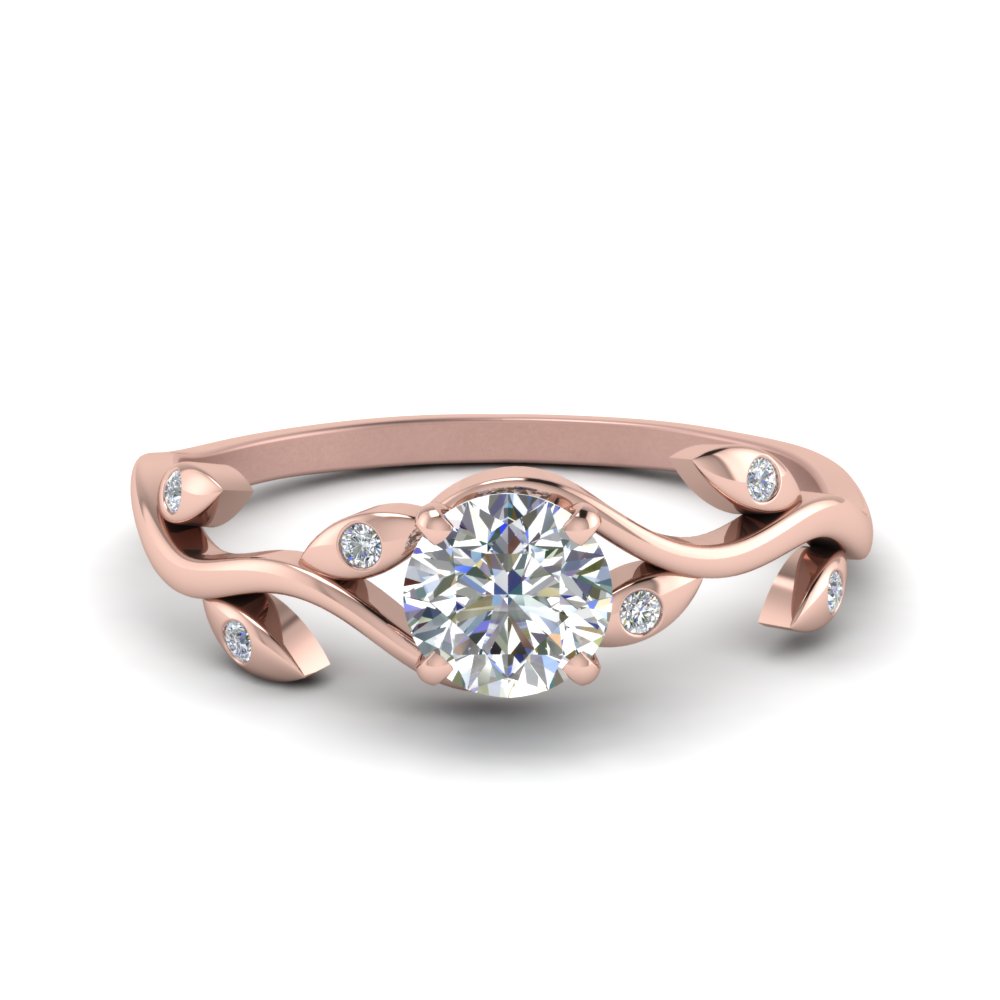 Round Diamond Bezel Set Wedding Rings 