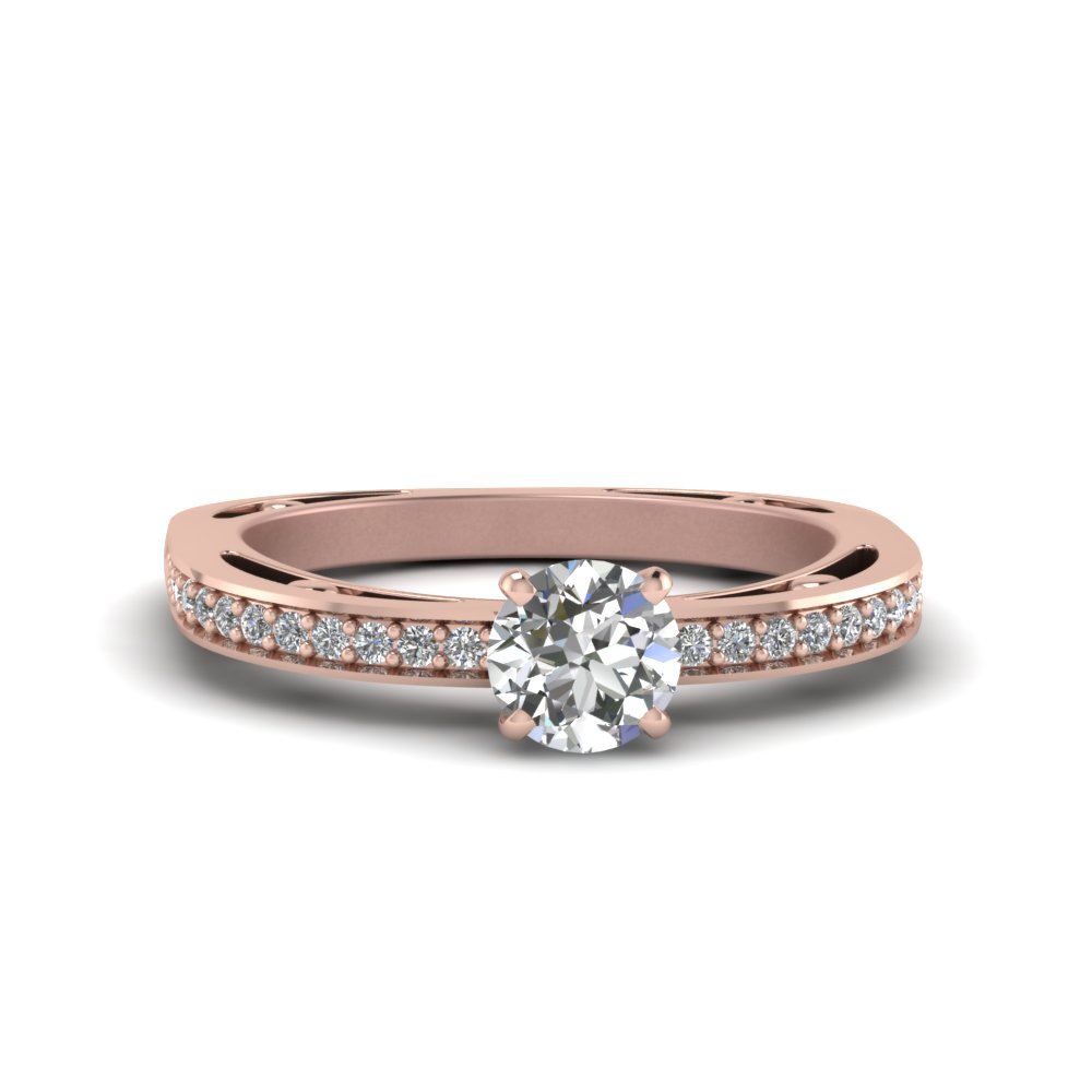 Round Cut Delicate Pave Ring