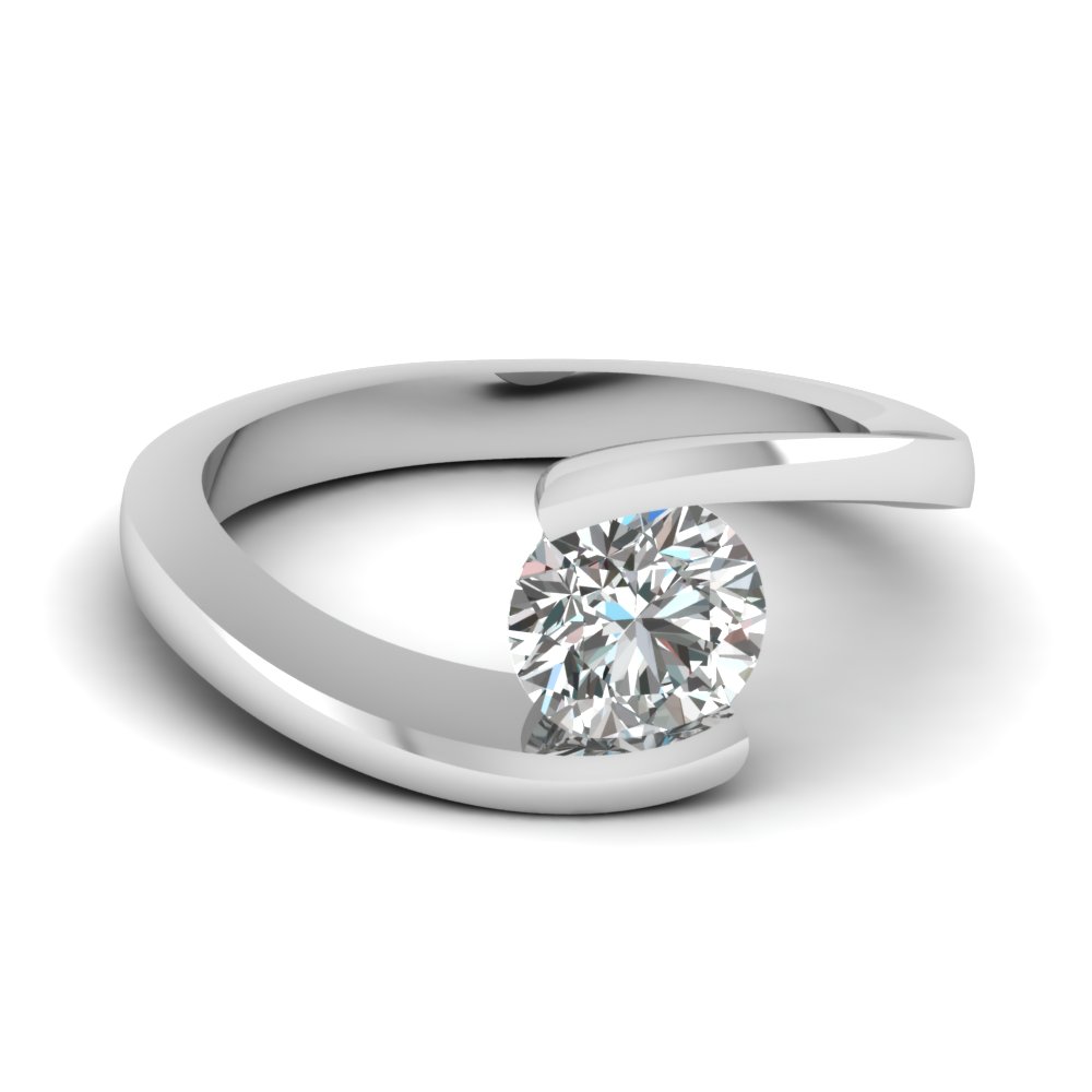 Tension mount diamond on sale ring