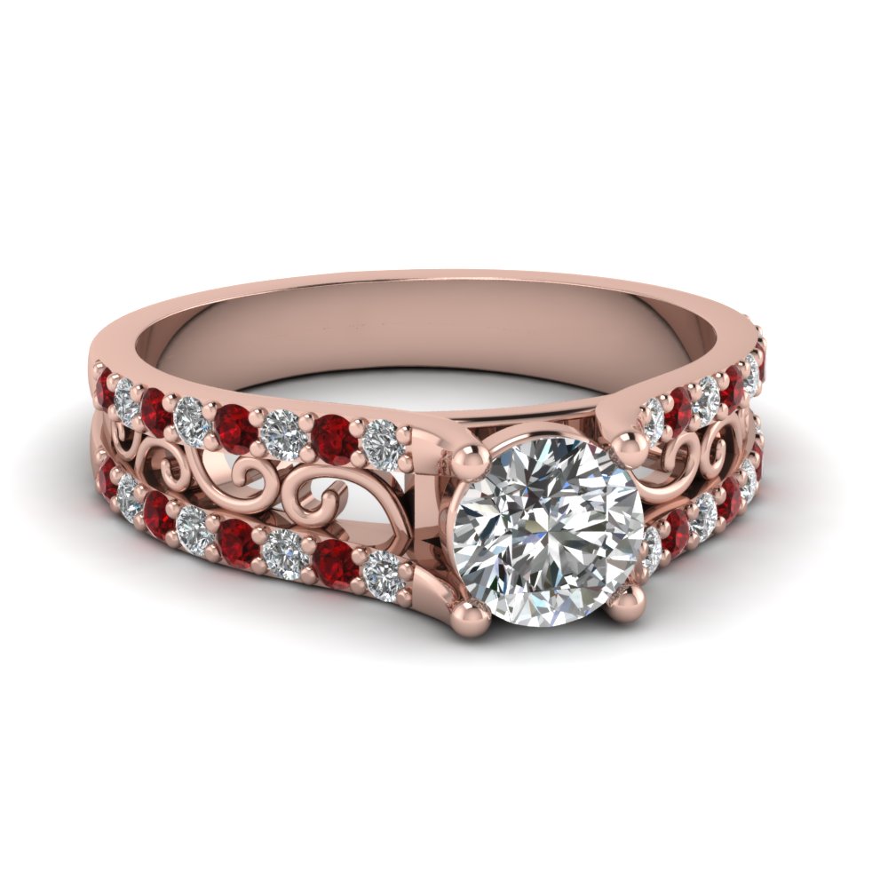 Buy Affordable Vintage  Rose Gold Engagement  Rings  Online  