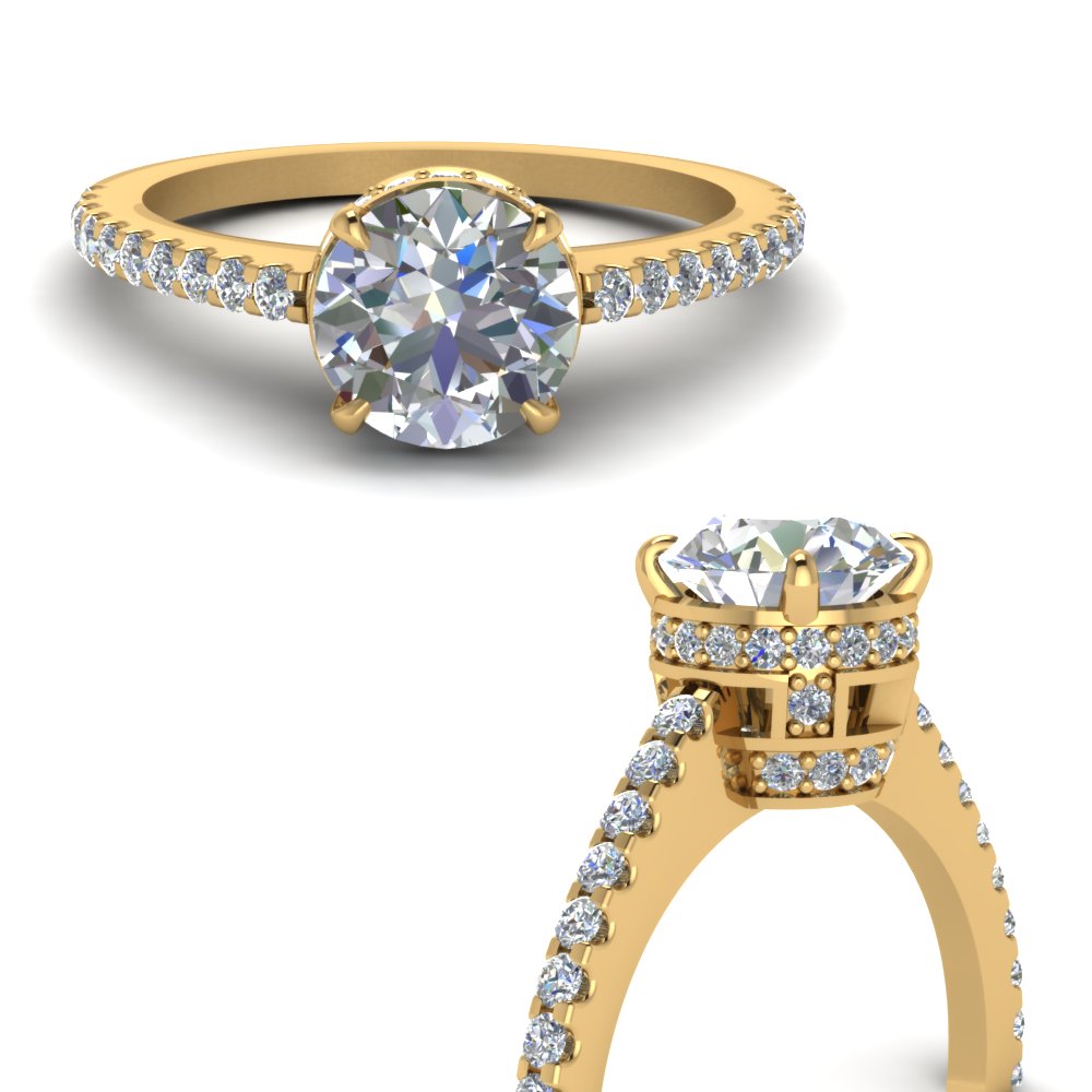 1.5 carat yellow gold diamond ring