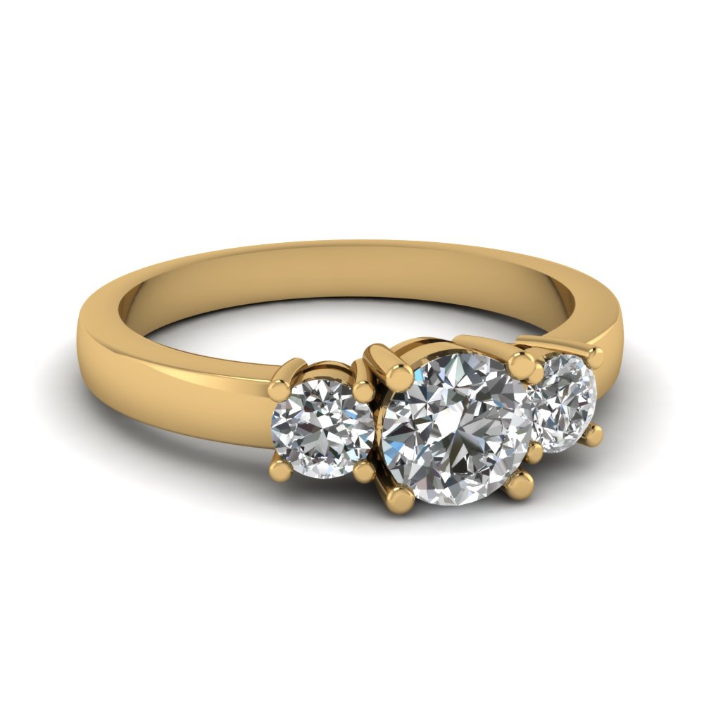 Past Present Future Round Diamond Wedding Ring In 14k Yellow Gold Past Present Future Round Diamond Wedding Ring In Fdenr2419ror Nl Yg Jpg