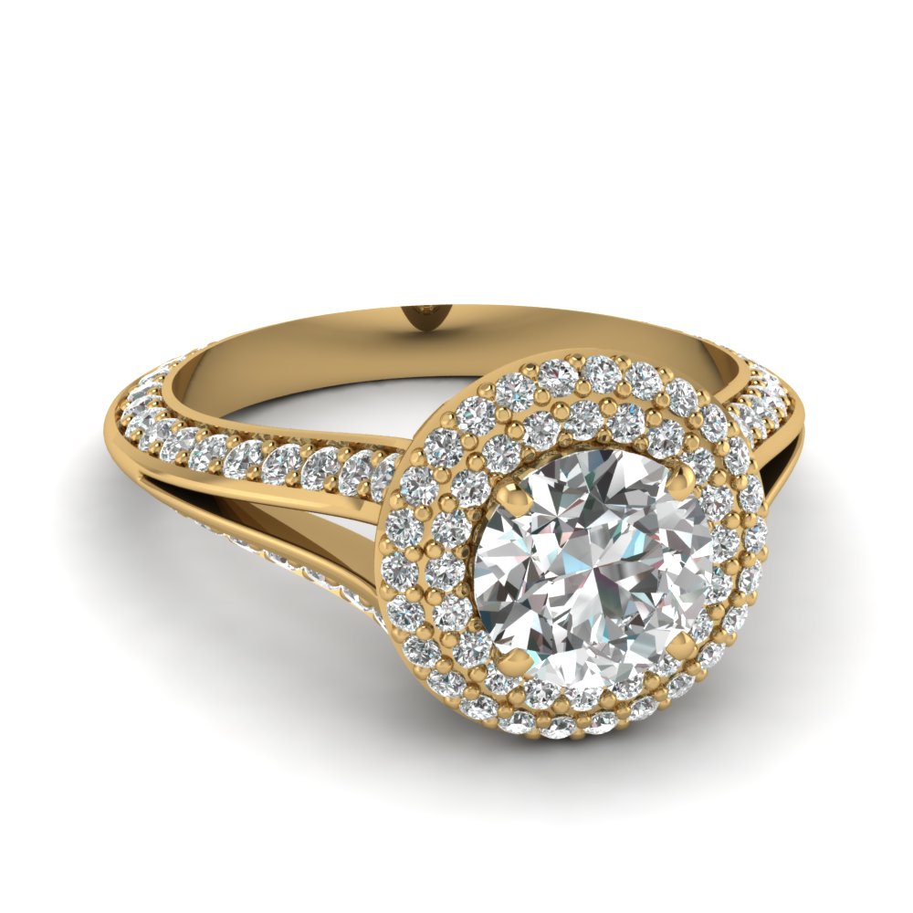 2019 year for women- Gold Yellow engagement rings round 2019 year look- Gold Yellow engagement rings round