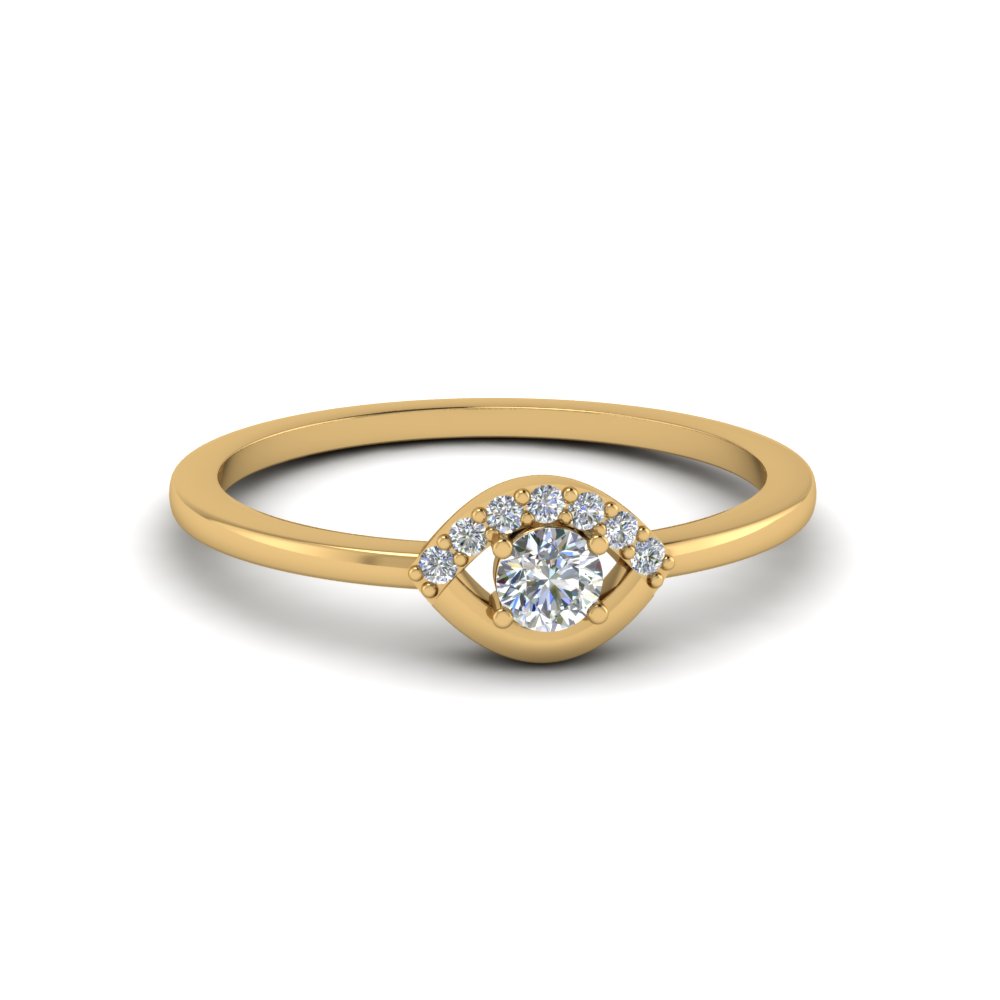 yellow gold promise rings for her