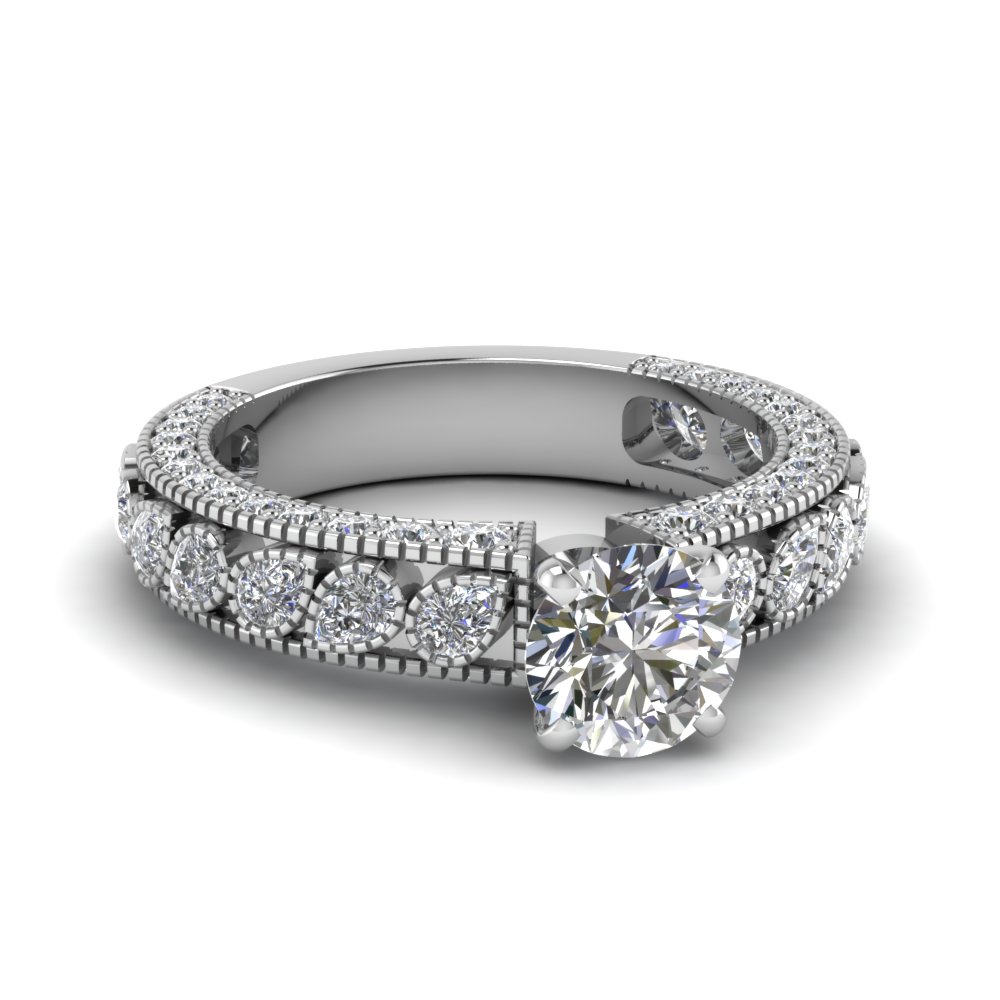 Round Cut Vintage Engagement Rings