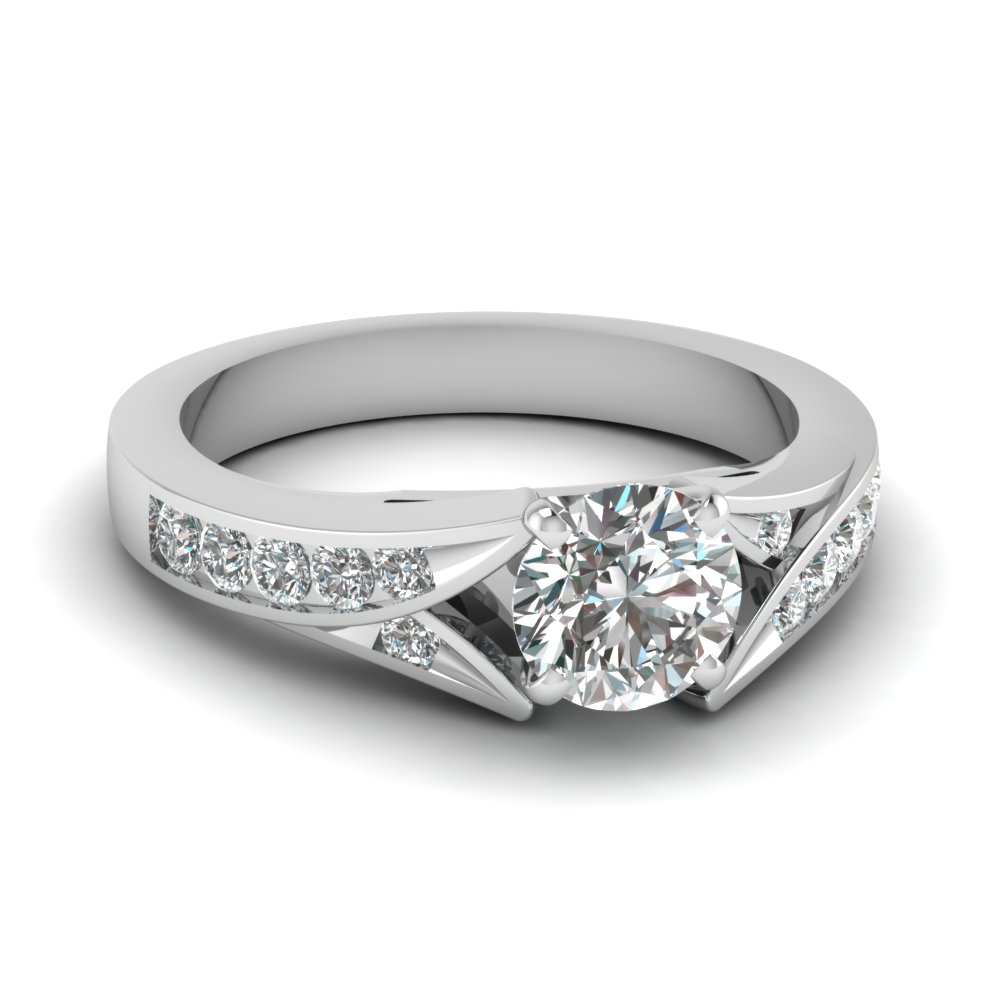 Affordable Round Cut Diamond Side Stone Rings | Fascinating Diamonds
