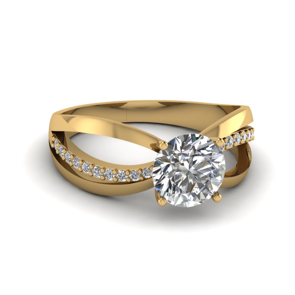 Inverse Split Diamond Engagement Ring