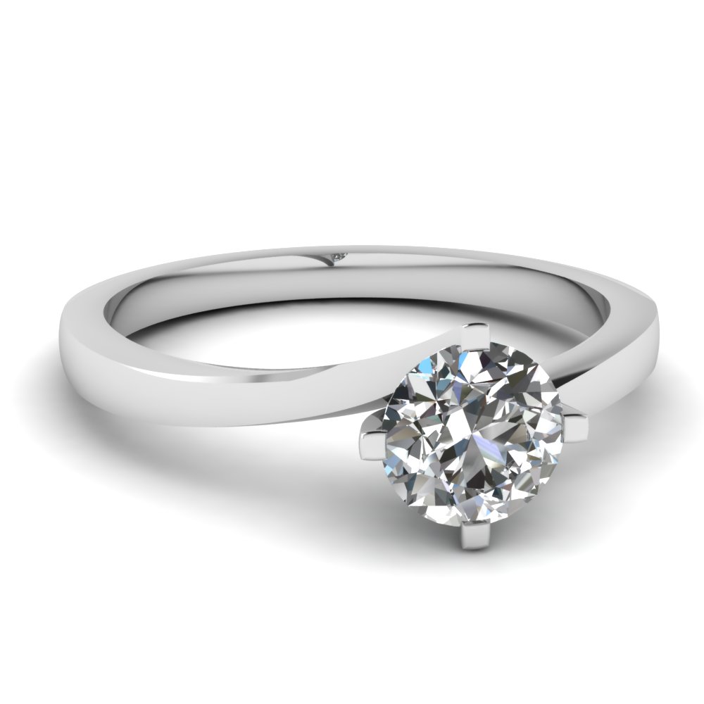 Round Cut Solitaire Engagement Rings