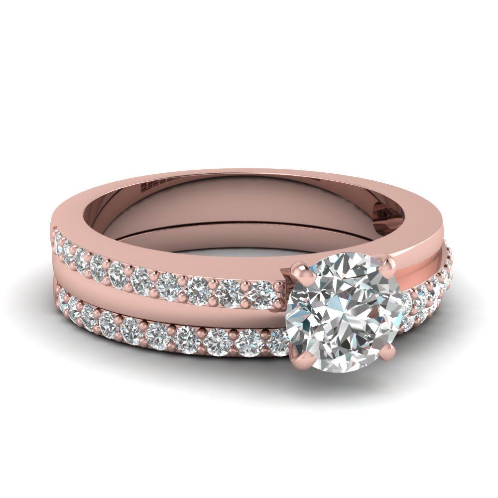 Shop Our 18k Rose Gold Trio Wedding Ring Sets| Fascinating ...