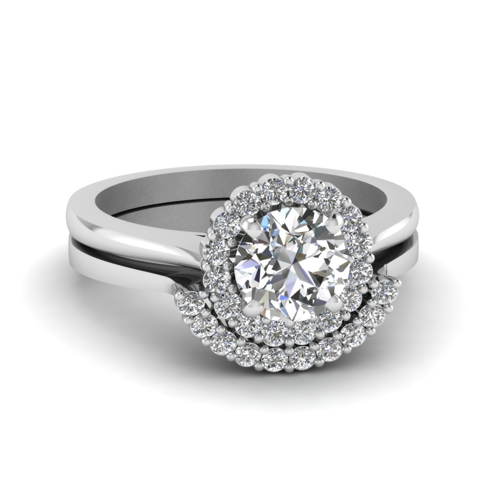 Gleaming Three Stone Inexpensive Diamond Wedding Set 1 ...