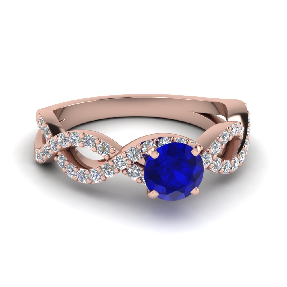 Sapphire Engagement Ring In Rose Gold KLENOTA