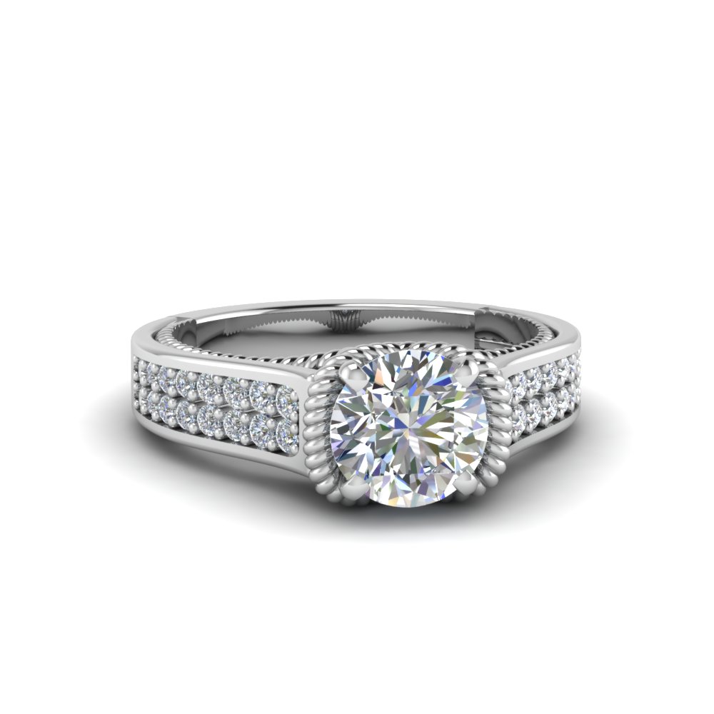  Round Vintage Engagement Rings