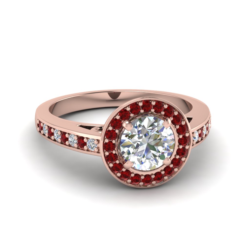 Classic Halo Ruby Ring
