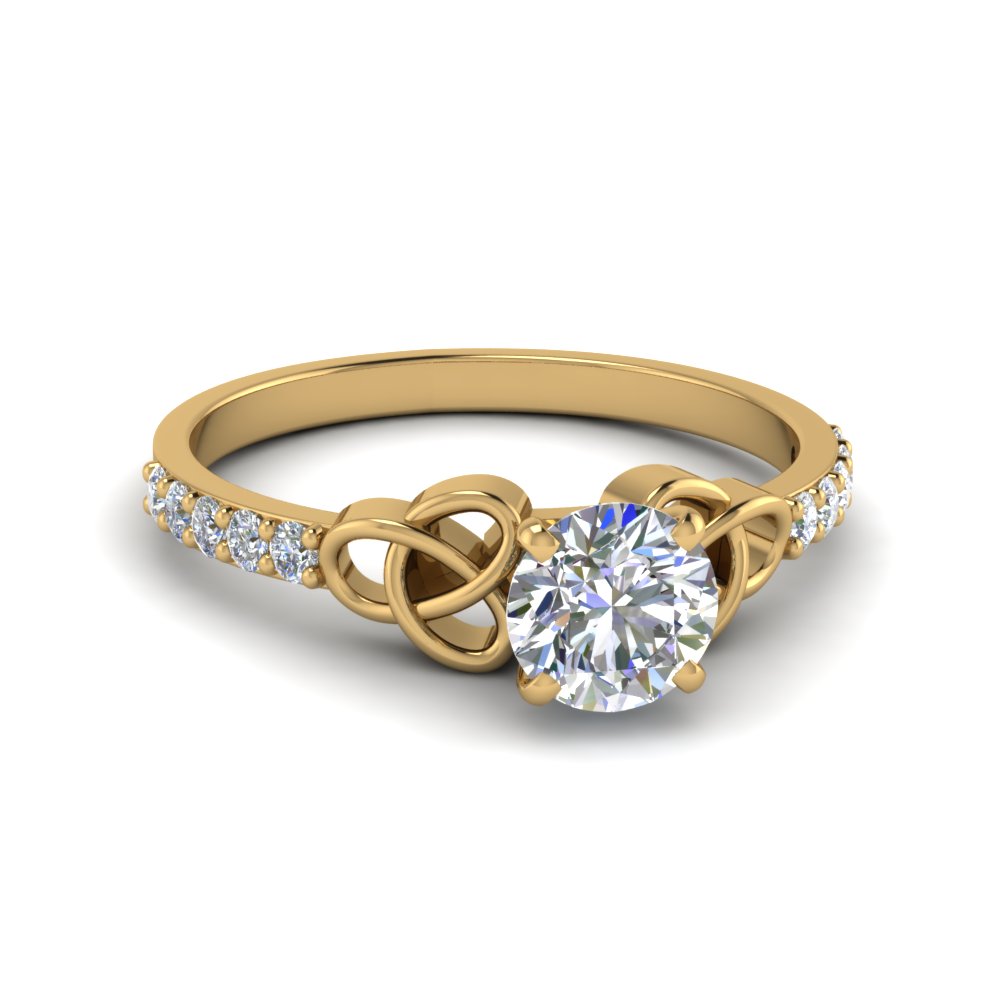 9ct Yellow Gold Dainty Offset Diamond Ring | My Jewellery Shop