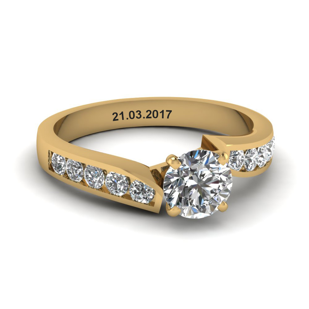 Unique Swirl Diamond Engagement Ring