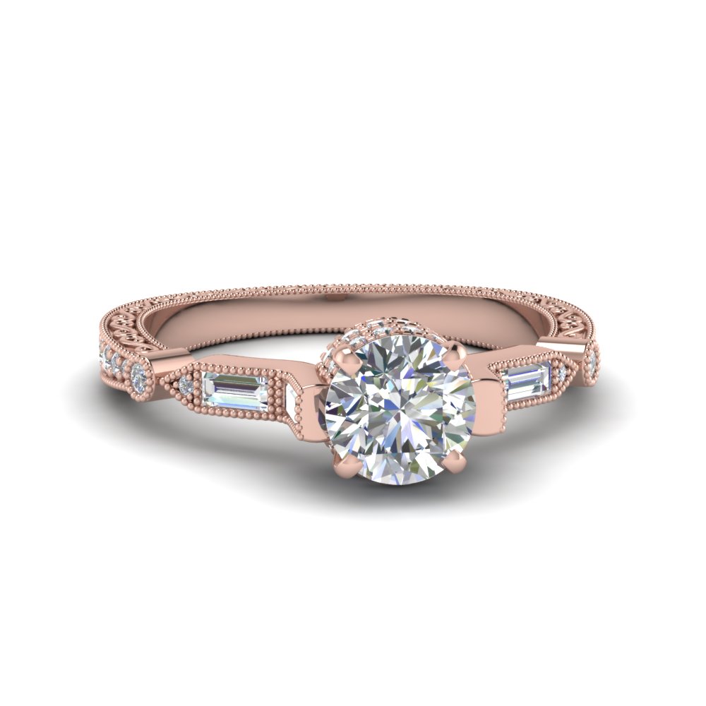 Vintage Style Filigree Diamond Ring