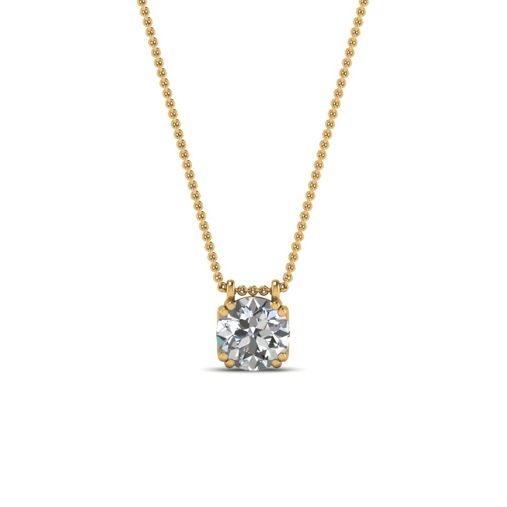  Forever Bling Pendant with White Diamond 18K Yellow Gold