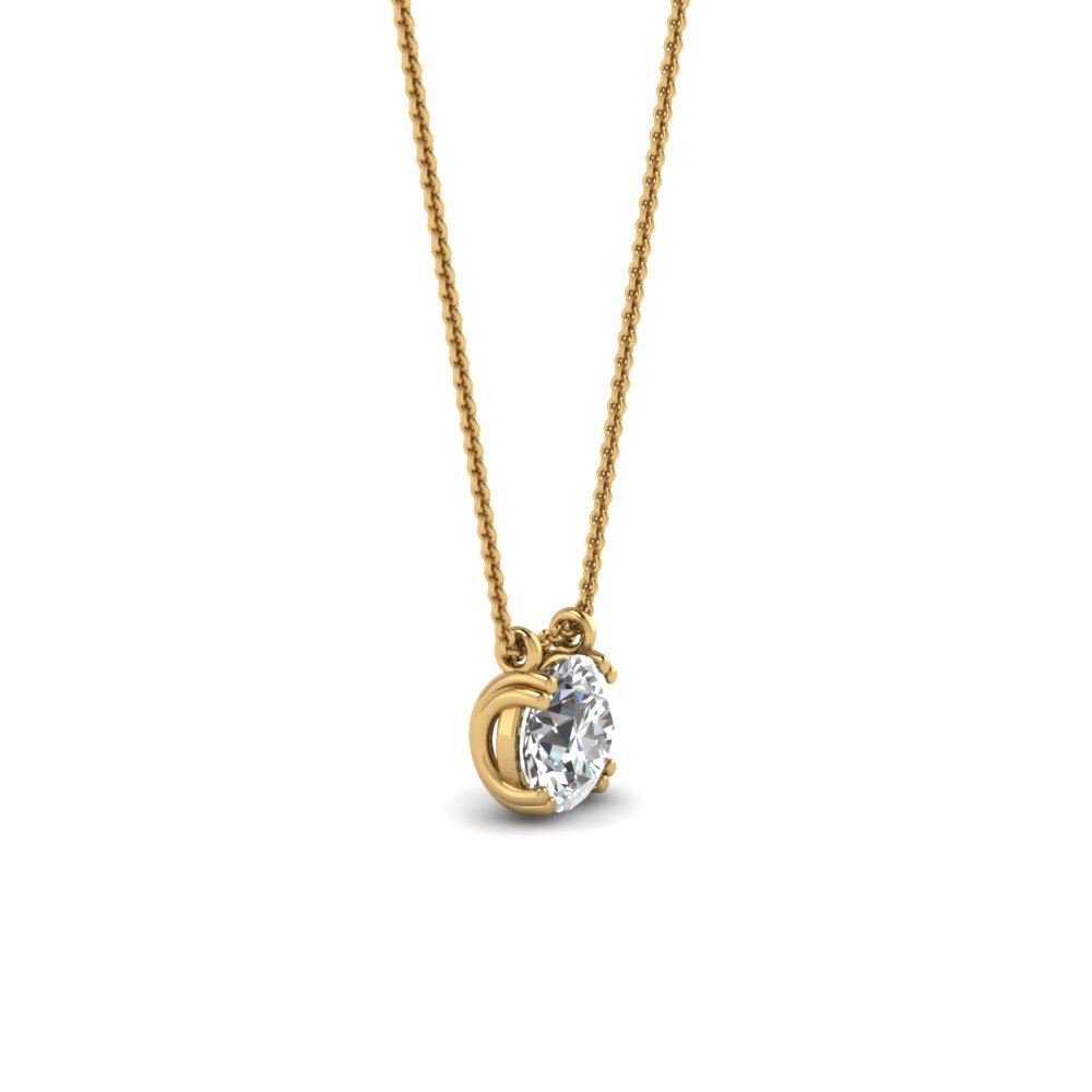  Forever Bling Pendant with White Diamond 18K Yellow Gold