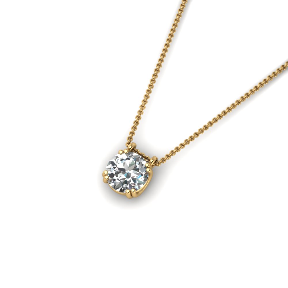  Forever Bling Pendant with White Diamond 18K Yellow Gold