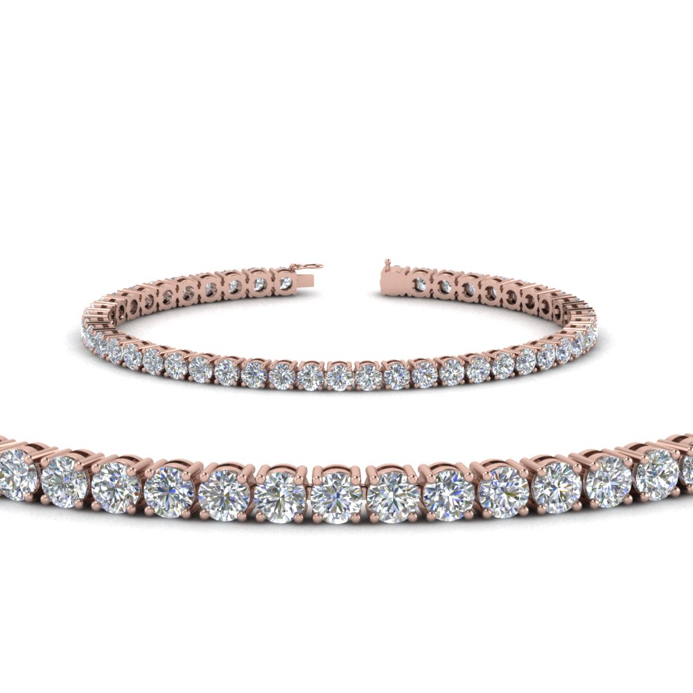 14k White Gold 8.94 Cttw Round Brilliant Cut Diamond Tennis Bracelet –  Exeter Jewelers