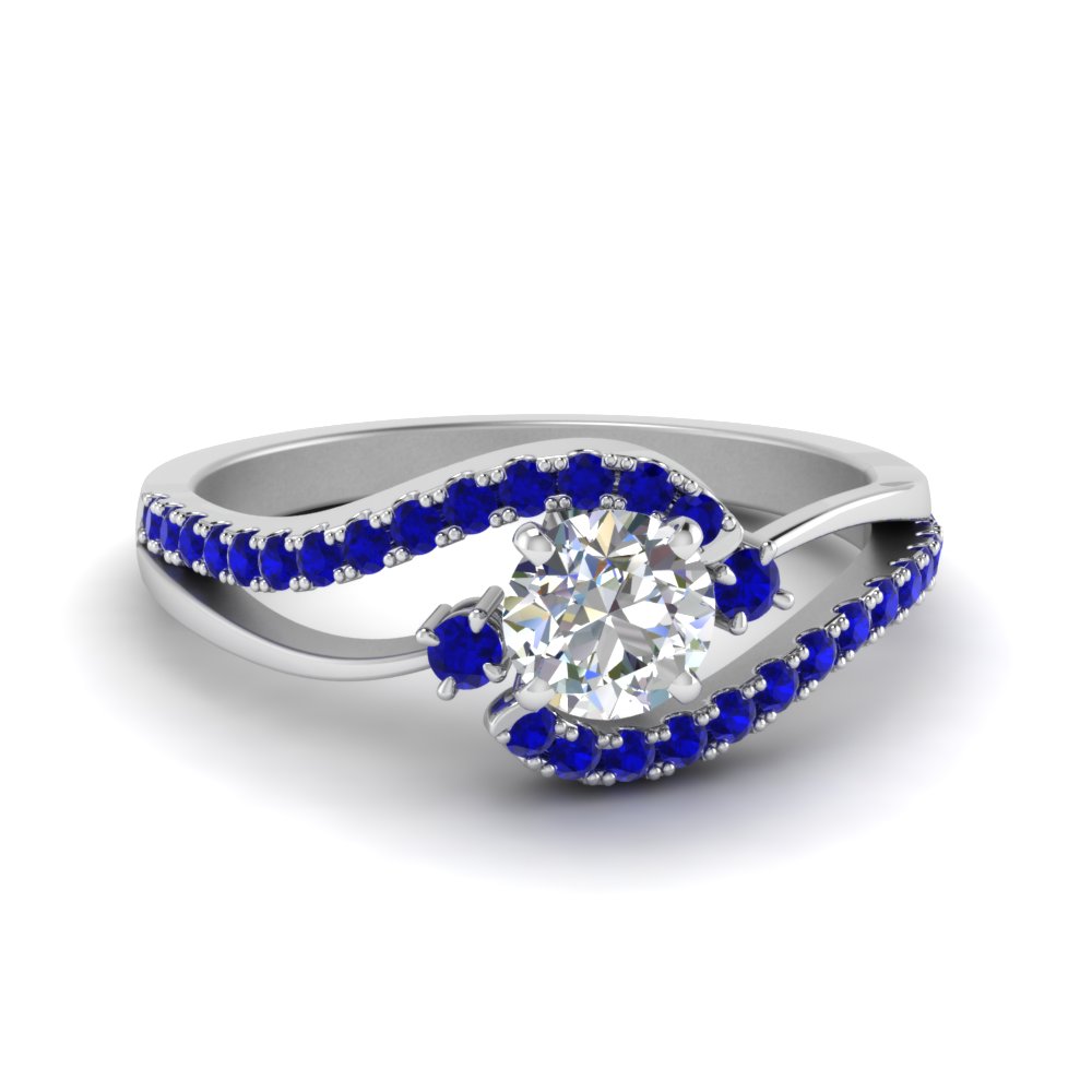 Twisted Diamond Wedding Ring