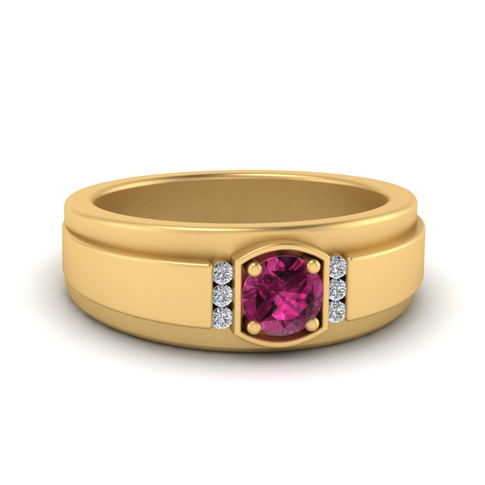 round-pink-sapphire-mens-ring-in-FDM9856RORGSADRPI-NL-YG-GS