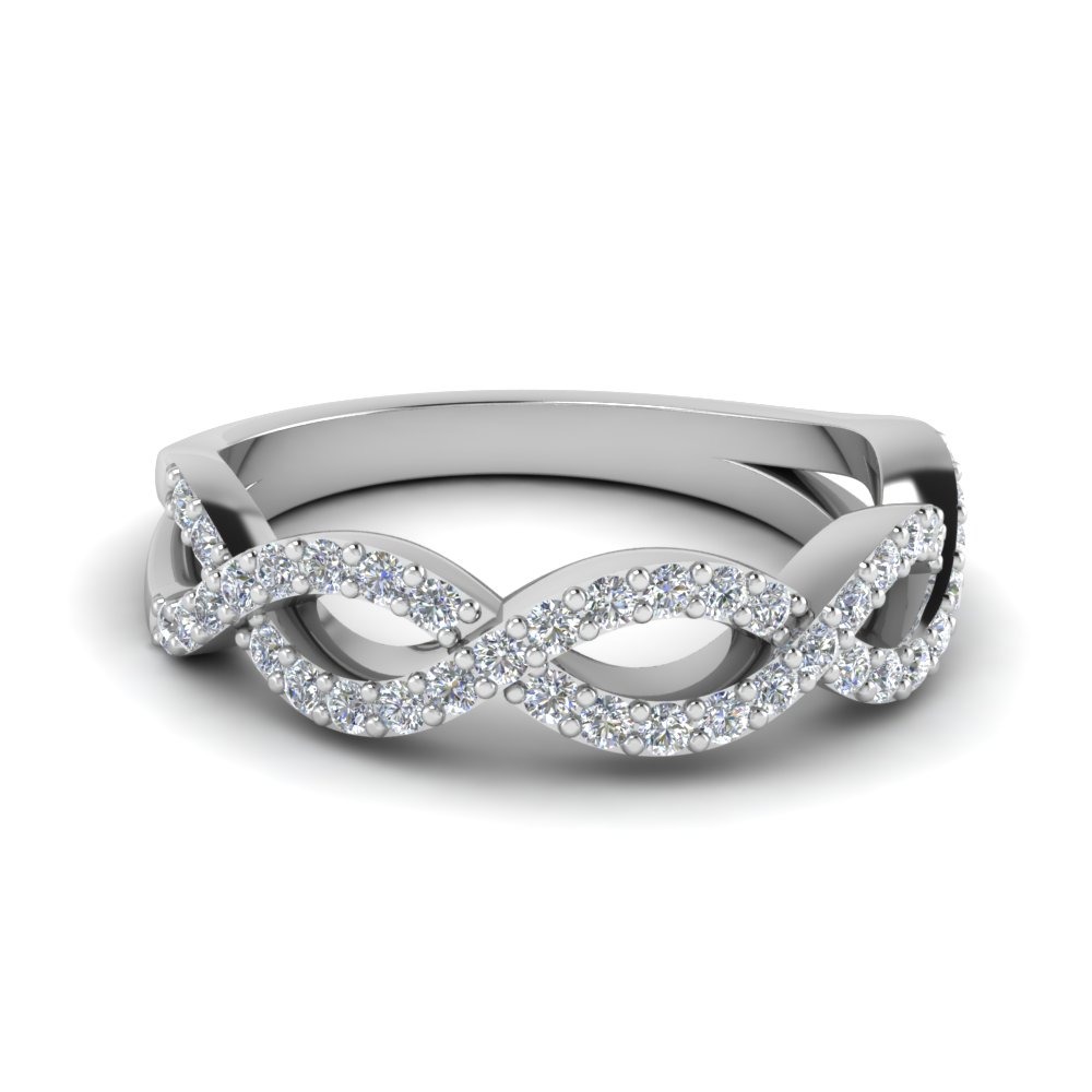 Infinity Twist Diamond Wedding Band In 950 Platinum Fascinating Infinity Twist Diamond Wedding Band In Fd1078b Nl Wg