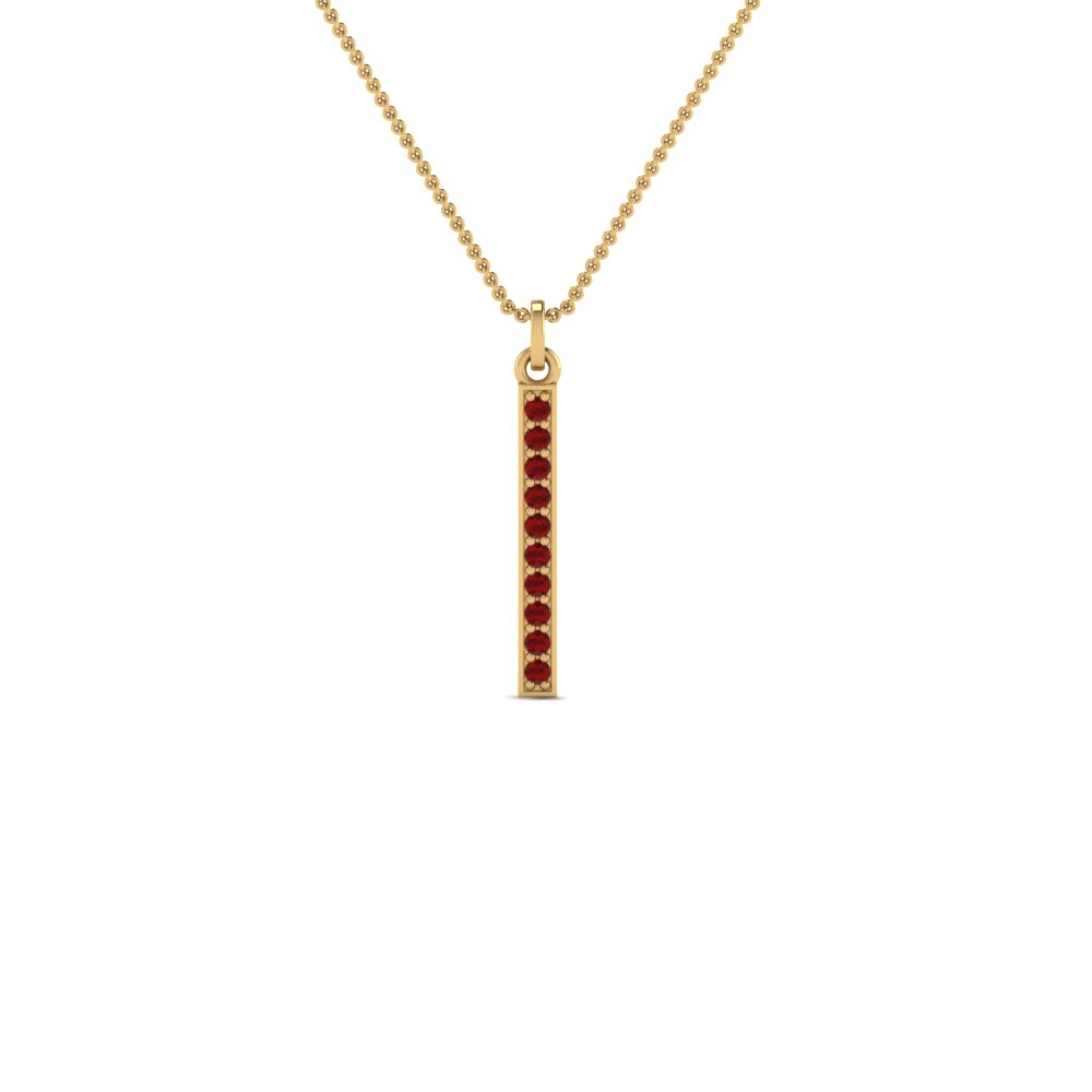 ruby bar necklace