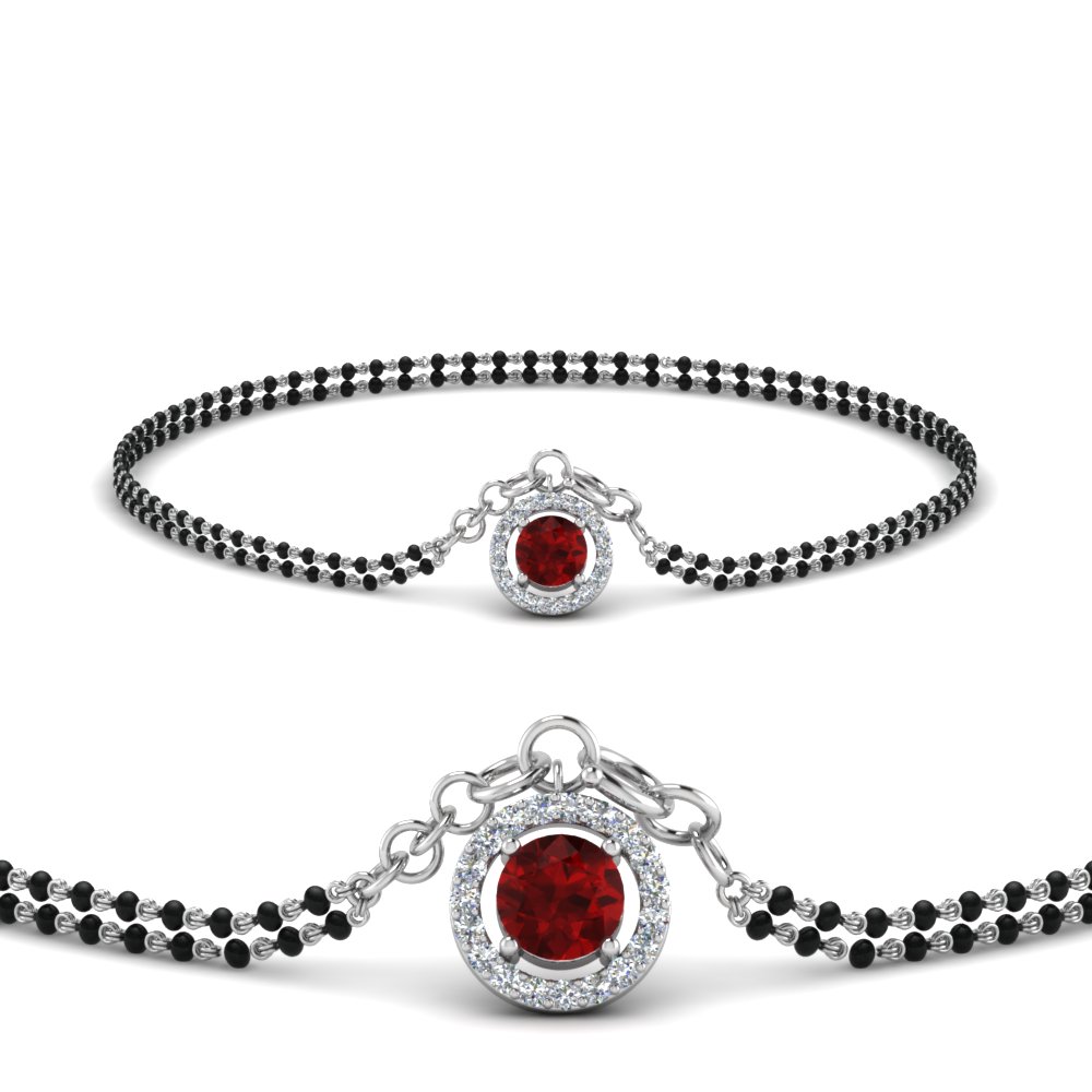 Ruby Mangalsutra Bracelet