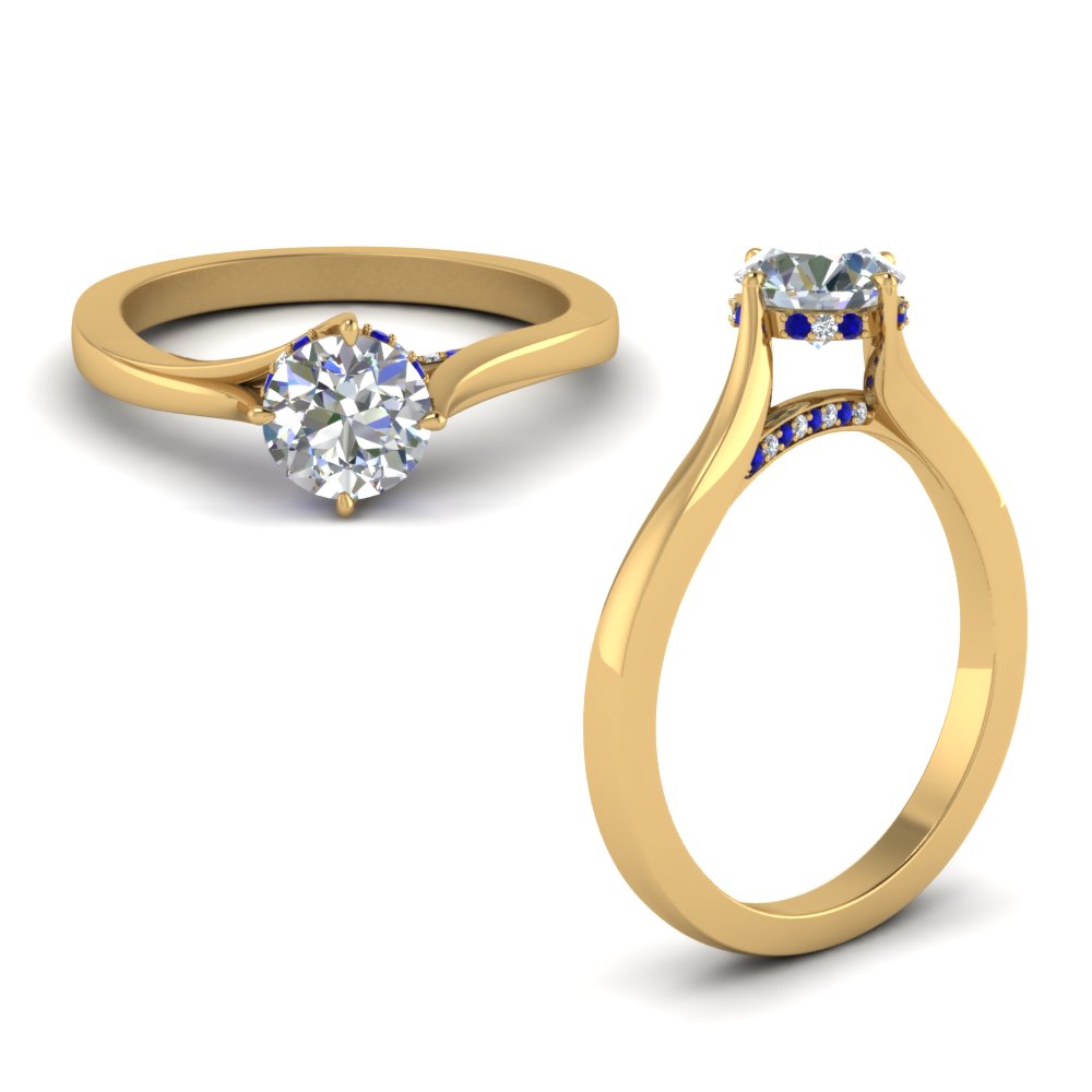 Swirl Prong Diamond Ring