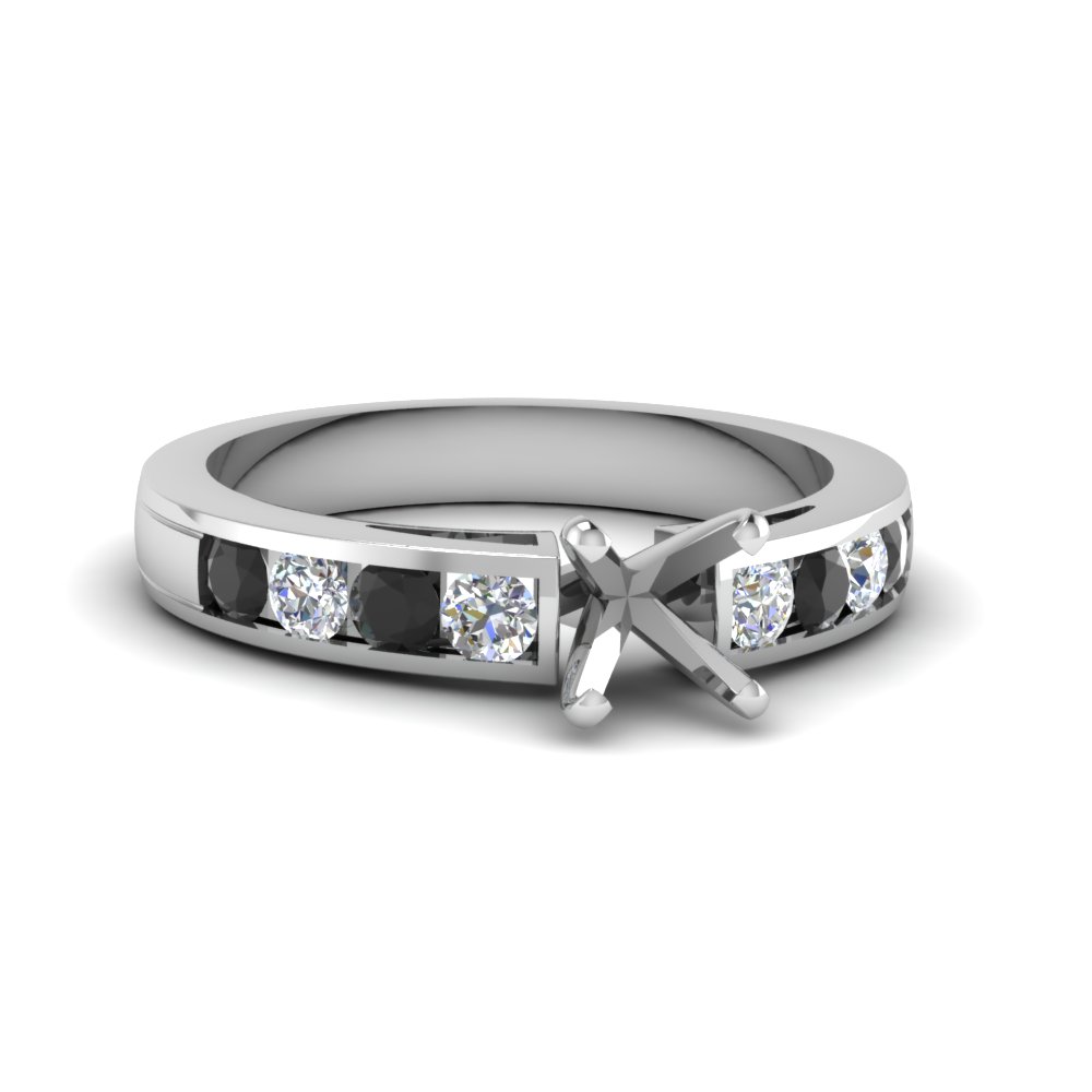 Side Stone White Gold Ring Settings