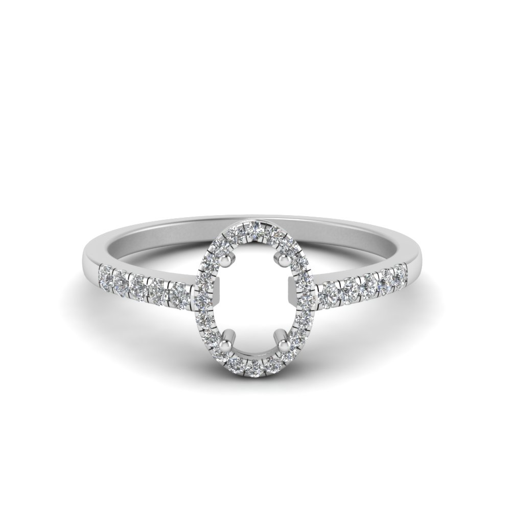 White Gold Halo Ring Settings