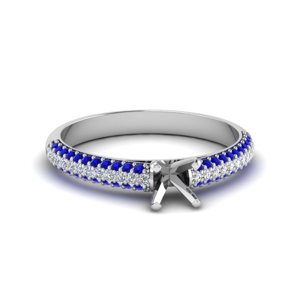 Micropave Sapphire Ring Setting