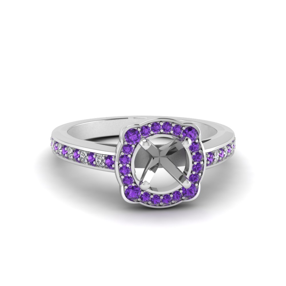 Semi Mount Purple Topaz Ring
