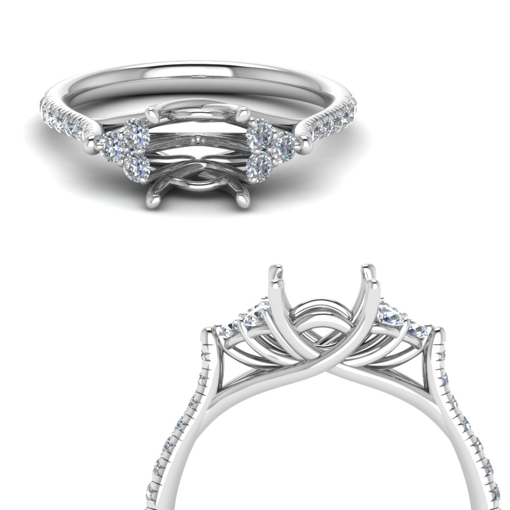 Semi Mount Petite Cathedral Ring