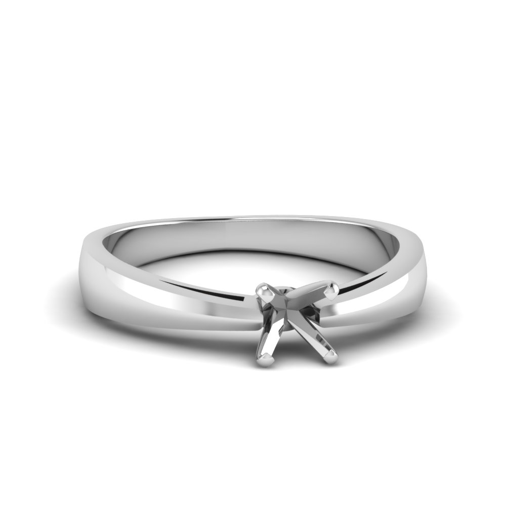 Semi Mount Tapered Solitaire Ring