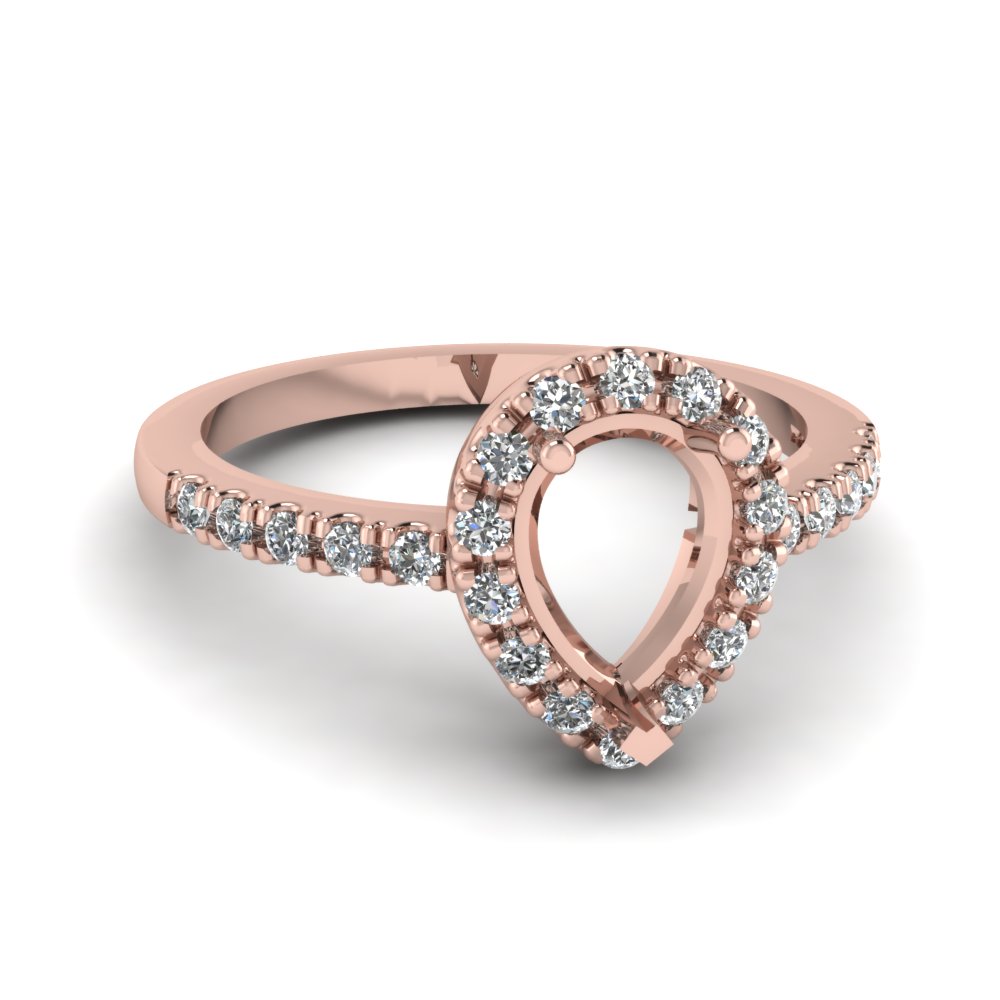 semi mount halo diamond engagement ring in FDENR509SMR NL RG