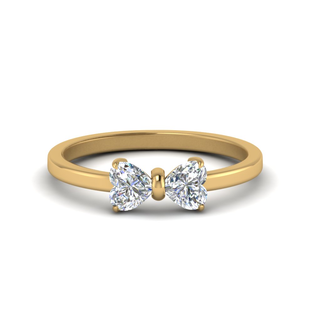 Simple 2 Heart Diamond Promise Ring