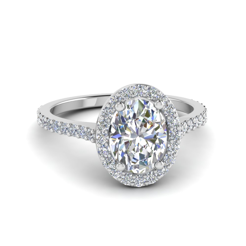 Oval Halo Engagement Rings