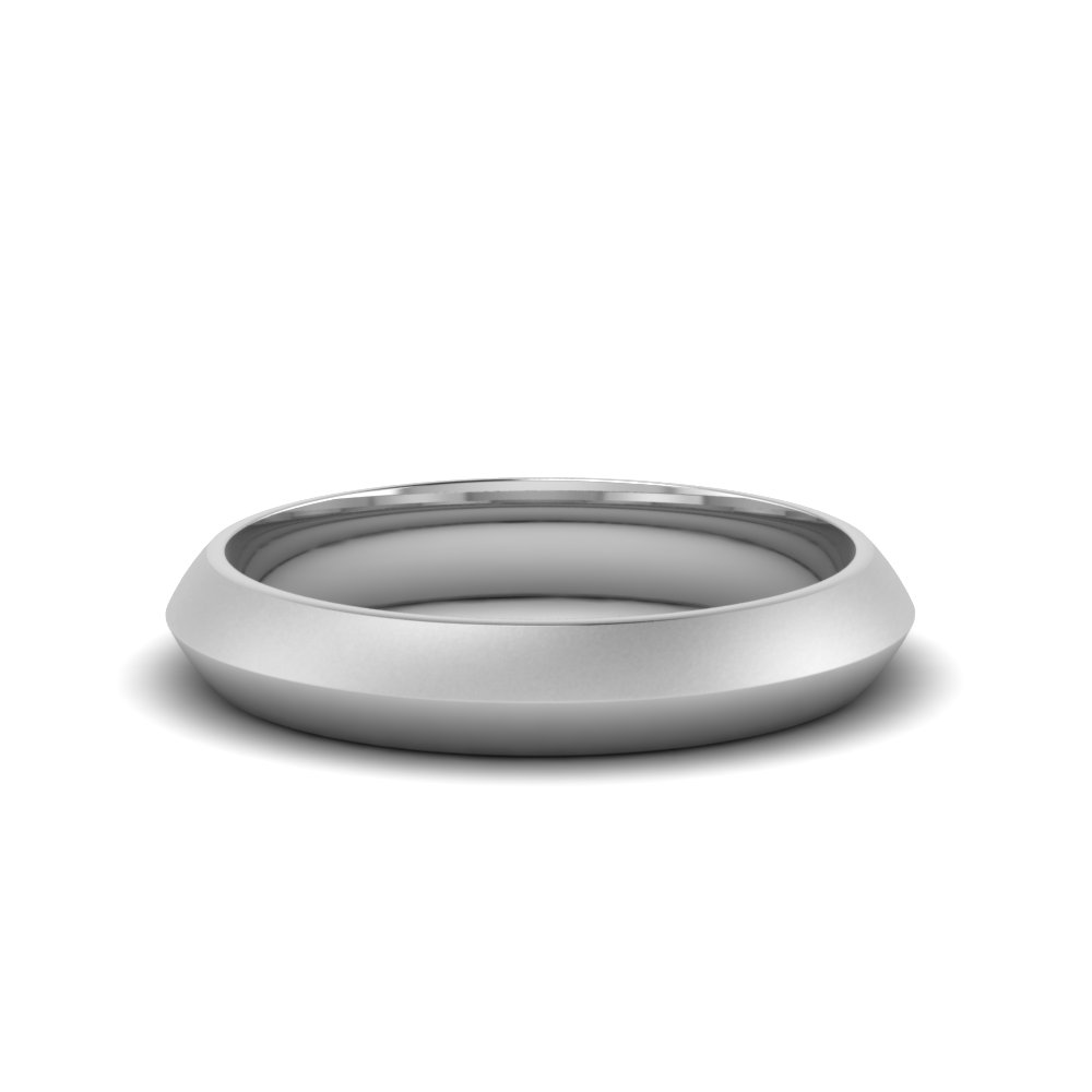 Simple Plain Wedding Band 4MM In 950 Platinum Fascinating Diamonds