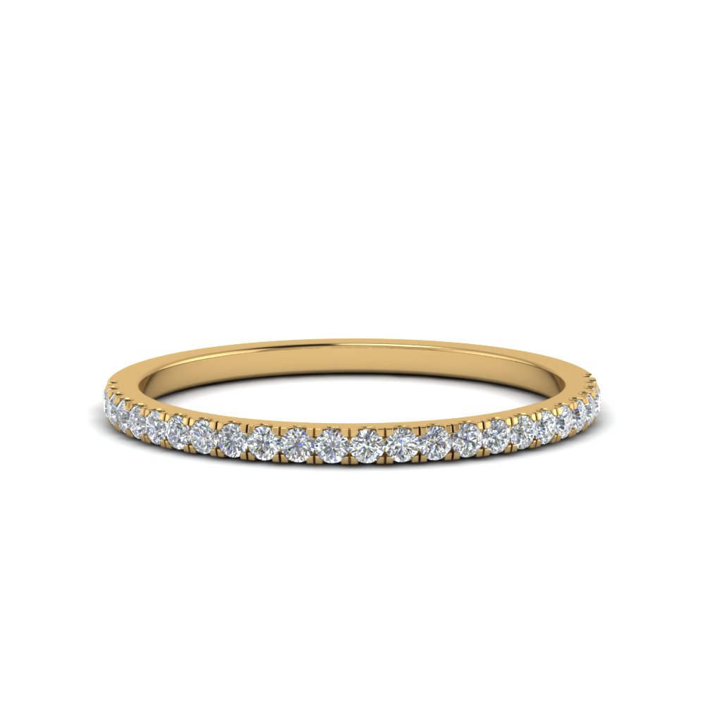 Simple Thin Diamond Wedding Band