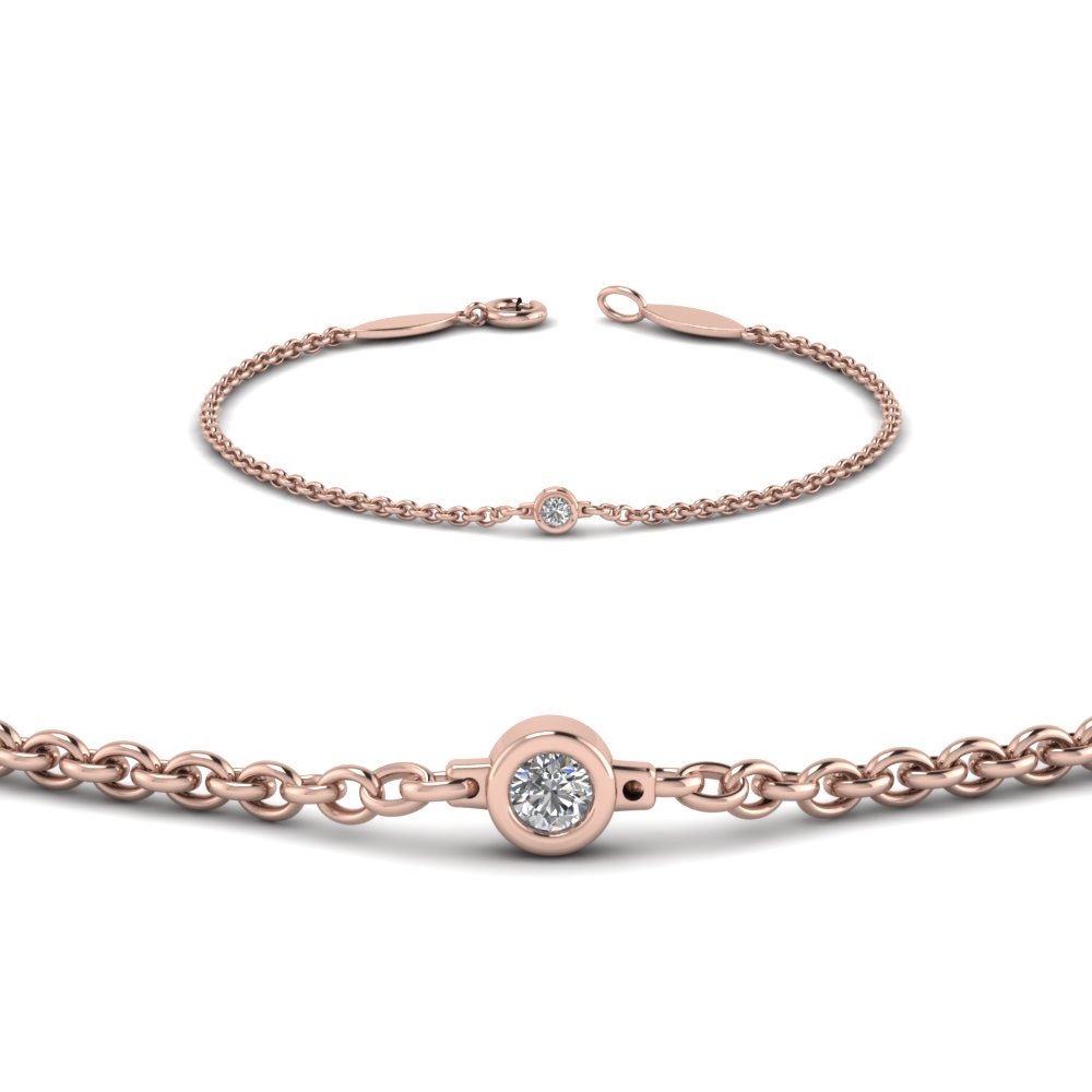 rose gold chain bracelet