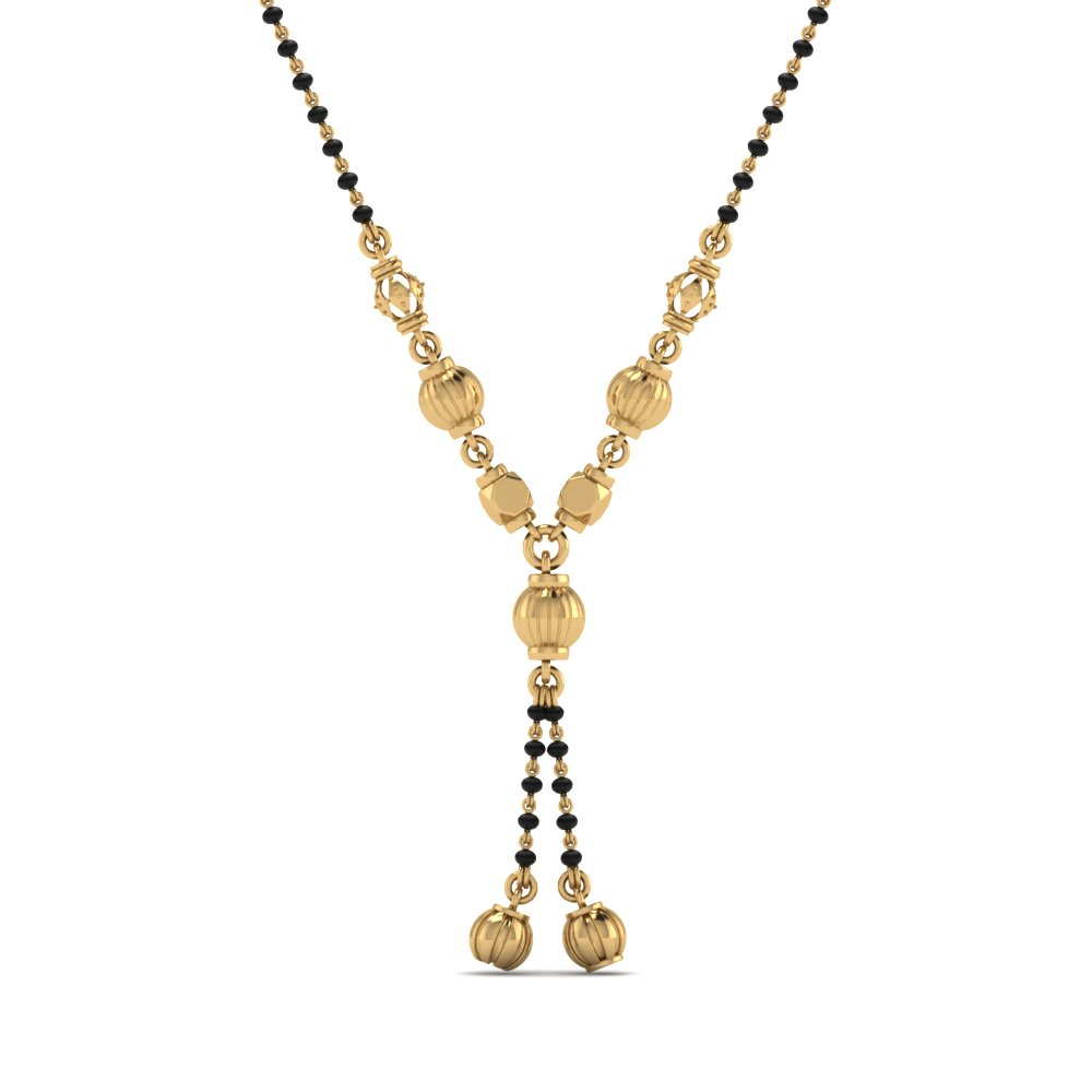 Small Gold Mangalsutra Necklace In 14K 