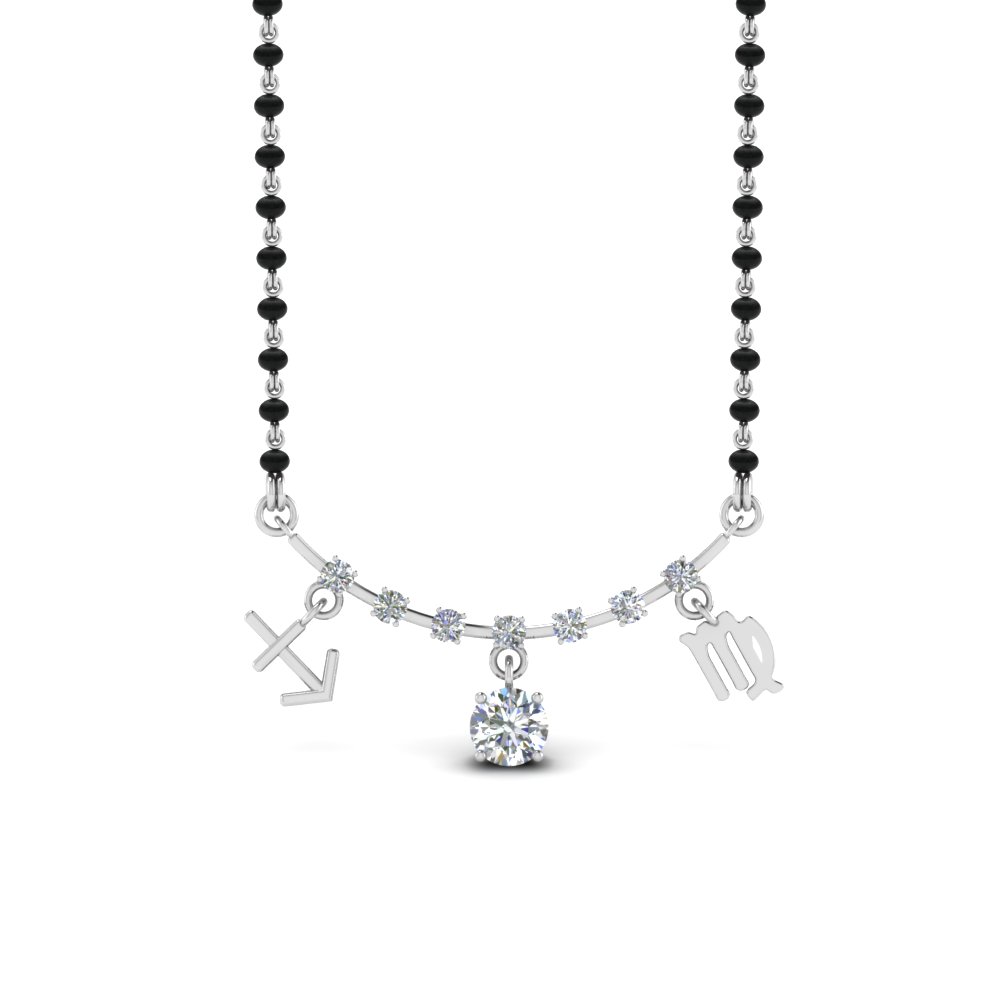 Diamond Mangalsutra Design With Beads