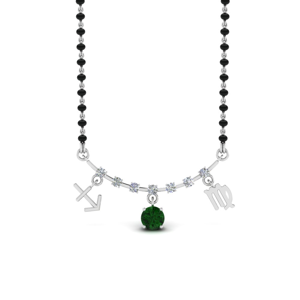 Sonam Emerald Mangalsutra Pendant