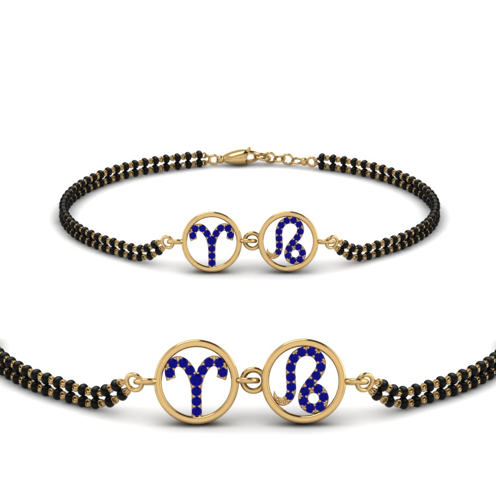 Mangalsutra Blue Sapphire Bracelet