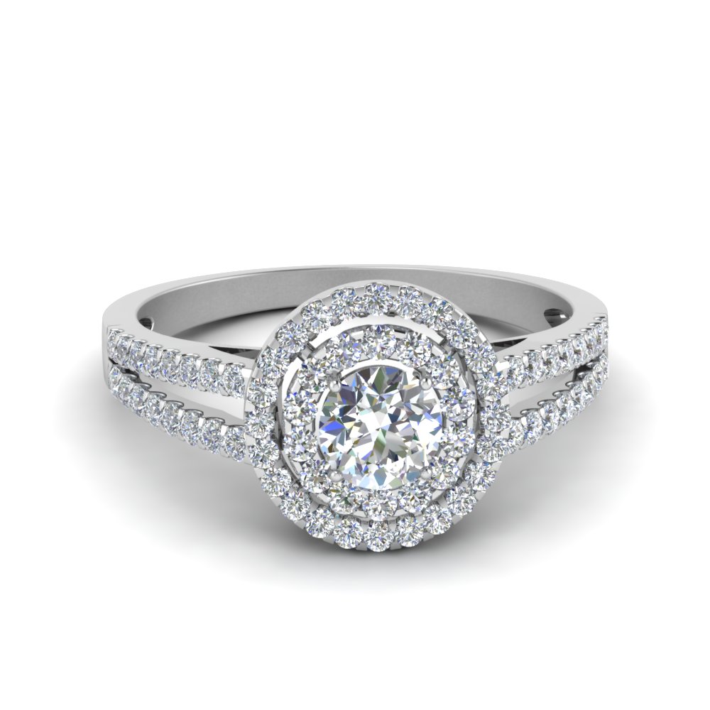 circle halo engagement rings