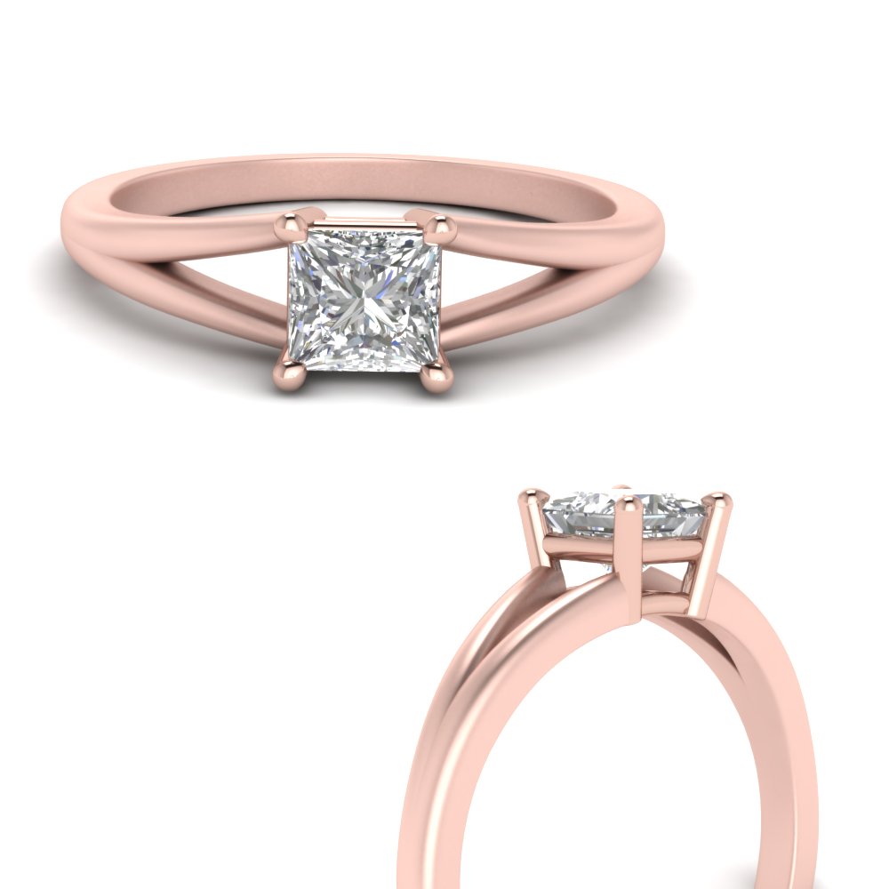 Princess Cut Diamond Solitaire Rings