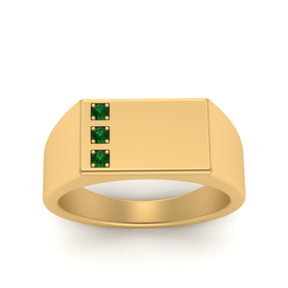 18K Gold Plated Vintage Mens Emerald Ring With Rhinestone Embellished  Stainless Steel Dr. Walton Tigers Signet In Red, Black, Green, And Blue  Size 7 11 From Efwmz, $8.85 | DHgate.Com